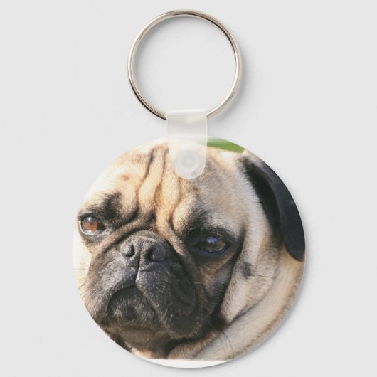 Pug Hondenras Sleutelhanger (Voorkant)