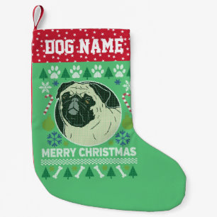 Pug Hondenras Ugly KerstSweater Kleine Kerstsok