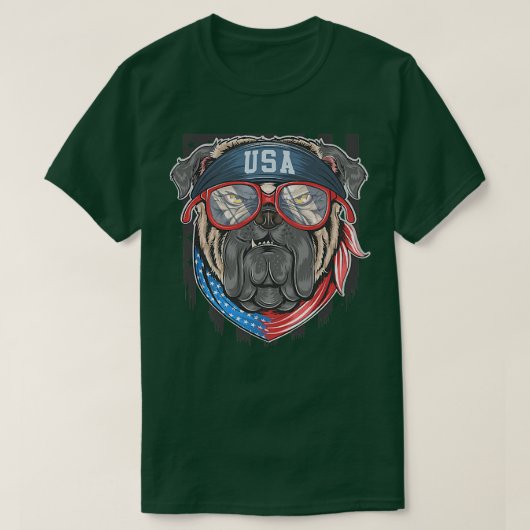 pug hondkop roken huisdier t-shirt (Design voorkant)