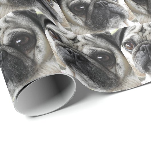 Pug-hondpatroon Cadeaupapier (Rol Hoek)
