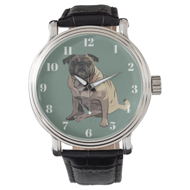 Pug Horloge (Voorkant)