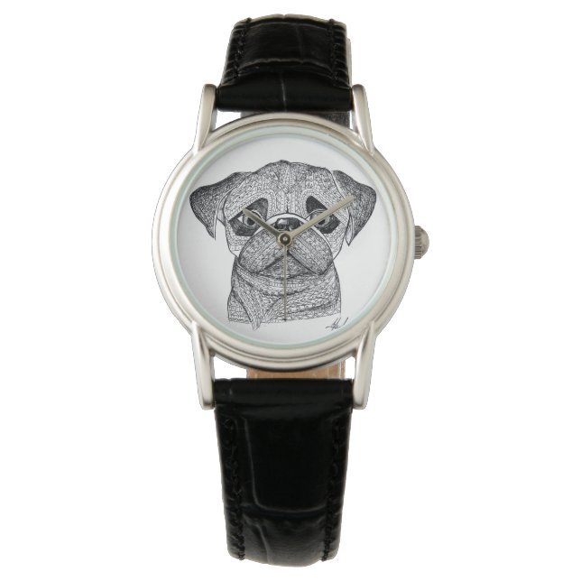 Pug horloge (Voorkant)