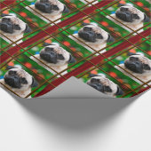 Pug-horloges voor Santa Cadeaupapier (Hoek)