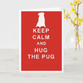 PUG HOU KALM KNUFFEL DE PUG VERJAARDAG KAART (Gele Bloem)