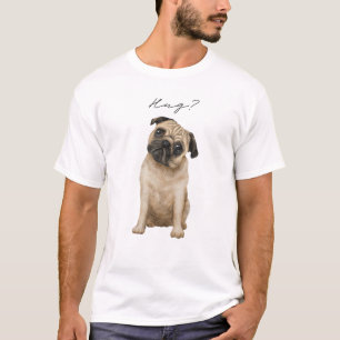 Pug Hug Cute Love Pugs Design T-shirt