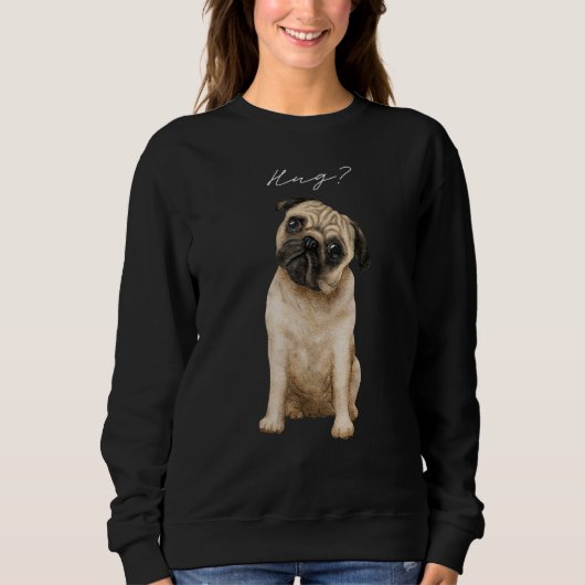 Pug Hug Cute Love Pugs Design Trui (Voorkant)
