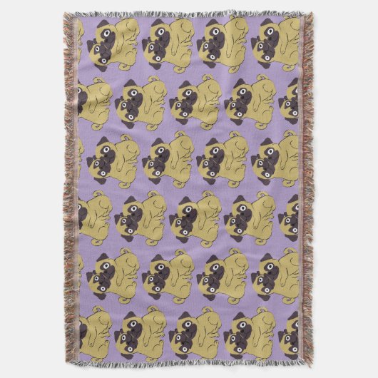 Pug hug deken (Voorkant Verticaal)
