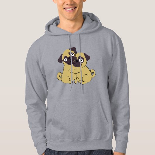 Pug hug hoodie (Voorkant)