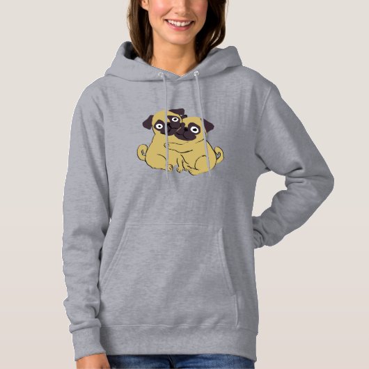 Pug hug hoodie (Voorkant)