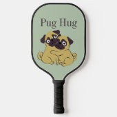 Pug hug pickleball paddle (Voorkant)