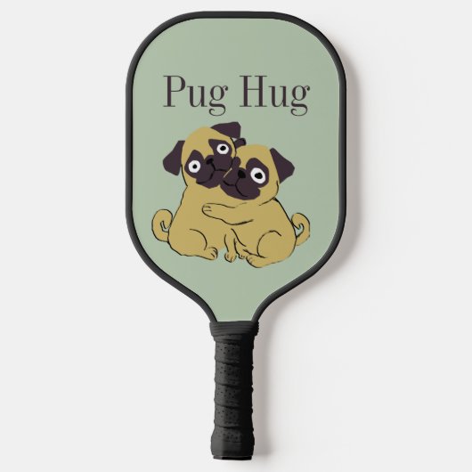 Pug hug pickleball paddle (Achterkant)