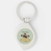 Pug hug sleutelhanger (Voorkant)