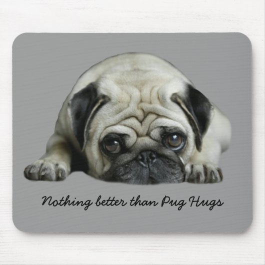 Pug Hugs Mousepad Muismat (Voorkant)