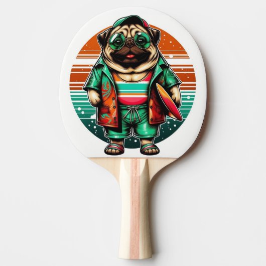 Pug Huisdier Tafeltennisbatje (Voorkant)