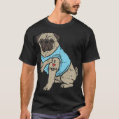 Pug I Love Mam Cute Animal Pet Hondenliefhebber Ow T-shirt (Voorkant)