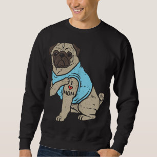 Pug I Love Mam Cute Animal Pet Hondenliefhebber Ow Trui