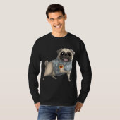 Pug I Love mama Tattoo Dog Funny Moederdag Gift T-shirt (Voorkant volledig)