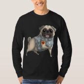 Pug I Love mama Tattoo Dog Funny Moederdag Gift T-shirt (Voorkant)