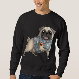Pug I Love mama Tattoo Dog Funny Moederdag Gift Trui
