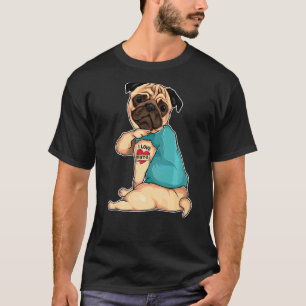 Pug I Love Nana Tattoo Kleding Hond Nana Moeder D T-shirt