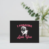 Pug I Pugging Love You Dog Dogs  Funny Briefkaart (Staand voorkant)