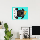 Pug I Rule The World Gift, grappige Pug Lover Gift Poster (Thuiskantoor)