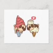pug_ice_crème.png briefkaart (Voorkant)