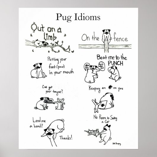 Pug Idioms Poster (Voorkant)