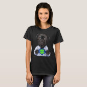 Pug Iers C St Patrick Dag Hond T-shirt (Voorkant volledig)