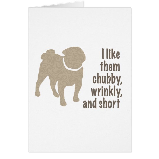 Pug - Ik hou van hen, Chubby, Kort en Kort (Voorkant)
