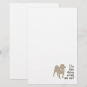 Pug - Ik hou van hen, Chubby, Kort en Kort Briefpapier (Voorkant / Achterkant)