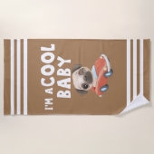 Pug I'm a Cool Baby Strandlaken (Voorkant)