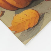 Pug in Autumn verlaat Thanksgiving Fleece Deken (Hoek)