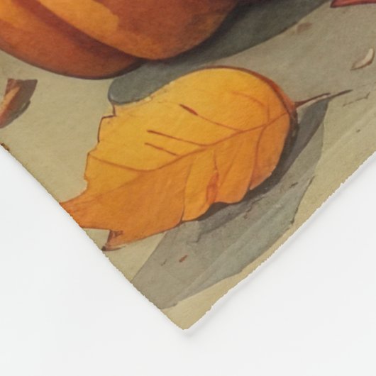 Pug in Autumn verlaat Thanksgiving Fleece Deken (Hoek)