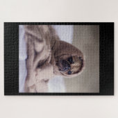 Pug in Blanket Cute Pug Hondenliefhebber Gift Legpuzzel (Horizontaal)