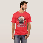 Pug in Christmas pet Kerstdepressie vriend T-shirt (Voorkant volledig)