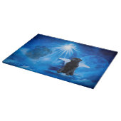 Pug in de hemel als engelensympathie snijplank (Hoek)