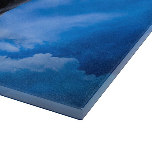 Pug in de hemel als engelensympathie snijplank (Hoek)