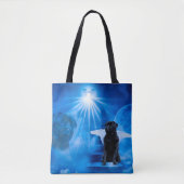 Pug in de hemel als engelensympathie tote bag (Voorkant)