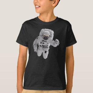 Pug in de ruimte t-shirt