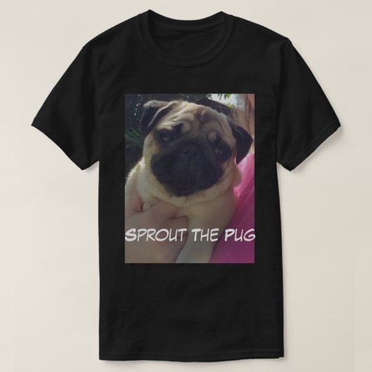 Pug in de zon t-shirt (Design voorkant)