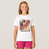 Pug In Donut T-shirt (Voorkant volledig)