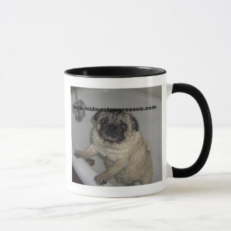 pug in een bad, www.midwestpugrescue.com mok