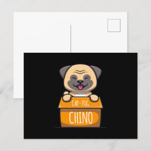 Pug in een beker - Pet-Pug-Chino Briefkaart