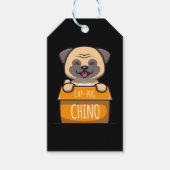 Pug in een beker - Pet-Pug-Chino Cadeaulabel (Voorkant)