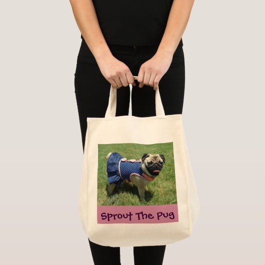 Pug in een damp tote bag (Voorkant (product))