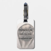 Pug in een hodie bagagelabel (Achterkant verticaal)