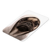 Pug in een hodie magneet (Linkerzijde)