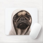 Pug in een hodie muismat (Met muis)