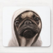 Pug in een hodie muismat (Voorkant)